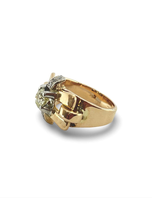 Bague 47 Bague or jaune et diamants 58 Facettes