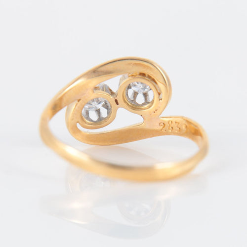 Bague 52.5 Bague toi et moi, deux diamants 58 Facettes P3L11