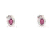 Boucles d'oreilles Boucles d'oreilles en or blanc serties de rubis et de diamants 58 Facettes 14700
