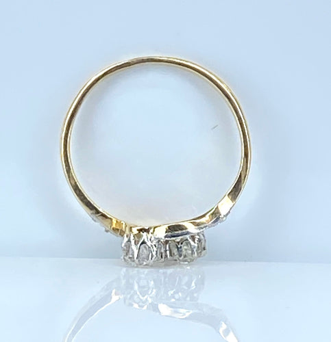 Bague 54 Bague toi et moi en or 18 carats en diamants, vers 1900 58 Facettes AB553