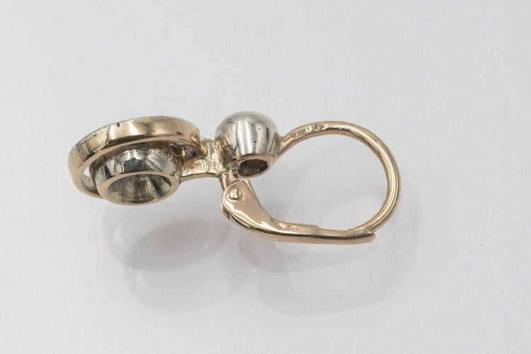 Boucles d'oreilles Boucles d'oreilles pendantes viennoises avec saphirs blancs du début du XXe siècle 58 Facettes 11290