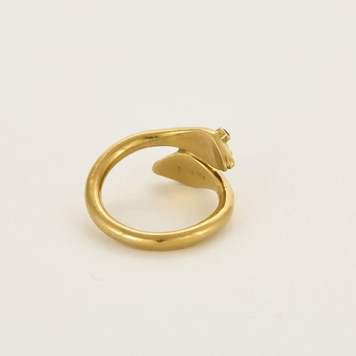 Bague 54 Bague "Serpents"  en or jaune et rubis de synthèse 58 Facettes BIA10342