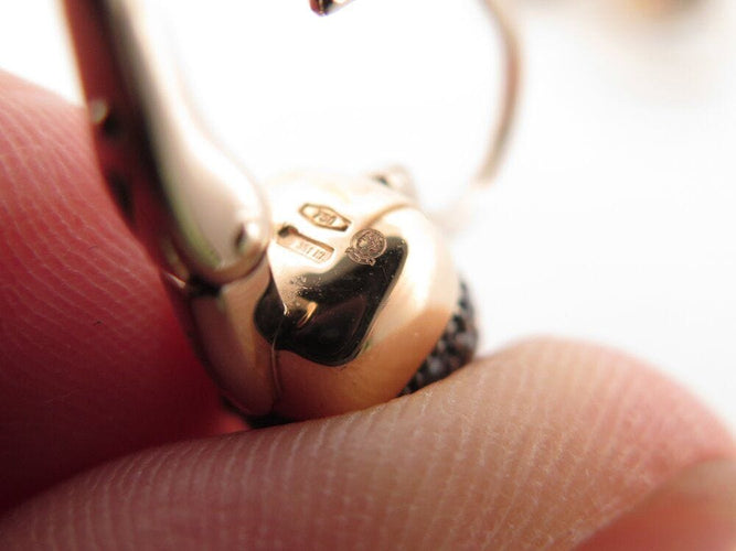 Boucles d'oreilles boucles d'oreilles POMELLATO nudo or rose 18k saphirs bleus 2.2ct s 58 Facettes 266335