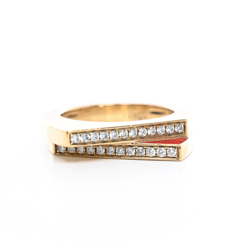 Bague 53 RAINBOW K - Bague or jaune et diamants 58 Facettes 85781