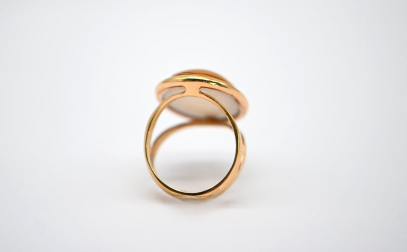 Bague 54 Bague en or jaune avec citrine double face et quartz fumé 58 Facettes 328126/K0U8JH3