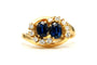 Bague 53 Bague contemporaine or jaune, saphirs et diamants 58 Facettes 22739