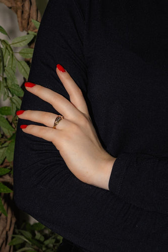 Bague 54 Cartier Bague Trinity Or rose, Or jaune, Or blanc 58 Facettes 4836932CN