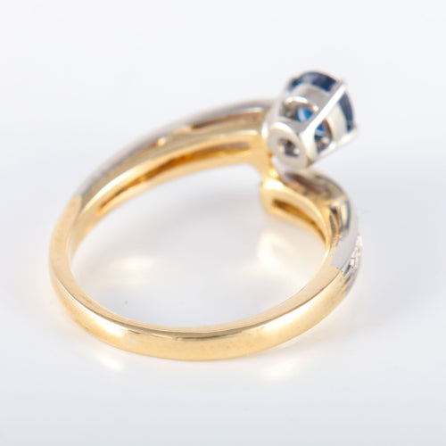 Inel cu safir si diamant