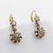 Boucles d'oreilles Dormeuses antique or 18k diamants serti étoilés (circa 1920) 58 Facettes A06529