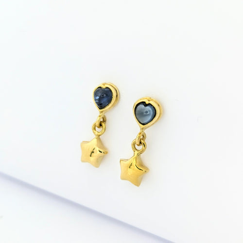 Boucles d'oreilles Boucles d'oreilles étoiles or jaune et saphirs 58 Facettes 28991
