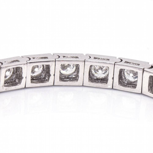 Bracelet Bracelet RIVIERE en or blanc et diamants 58 Facettes D364210LF