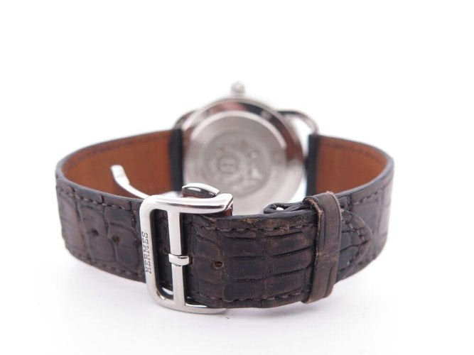 Montre montre HERMES arceau ar7.710 41 mm acier bracelet croco automatique 58 Facettes 268183