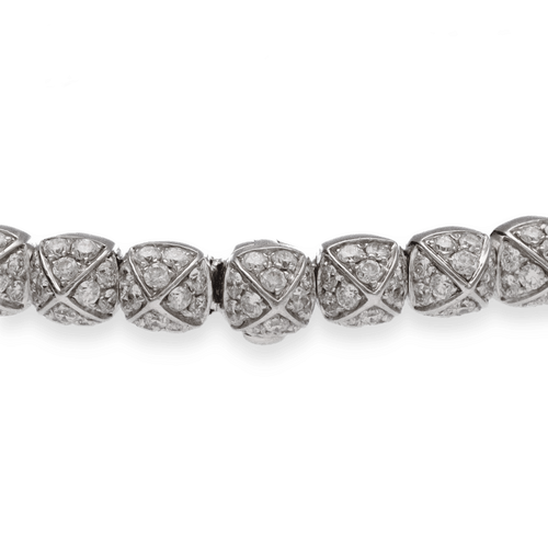 Bracelet Bracelet Fred Pain de Sucre en or gris 18K avec tanzanite 4,50 ct et diamants - Edition 75 ans - Full Set 58 Facettes FB08115