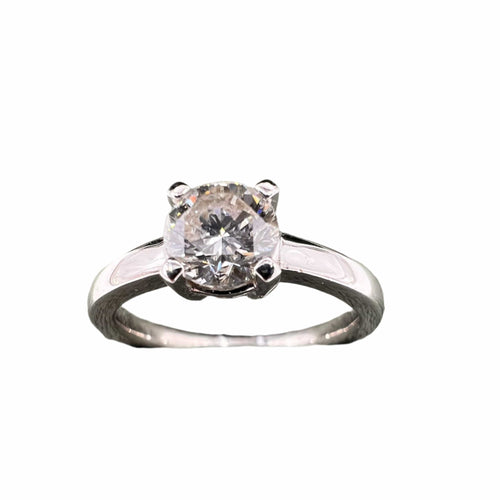 Bague 55 Solitaire en or avec diamant 58 Facettes