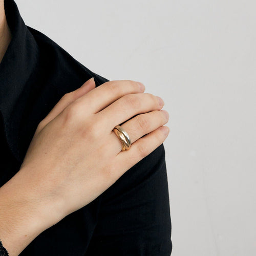 Bague 55 CARTIER - Bague Trinity 3 ors moyen modèle 58 Facettes