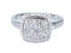 Bague 54 Bague entourage en or blanc avec diamants 58 Facettes 2035