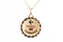 Collier Collier Pendentif Augis 18 carats Or jaune  + qu'hier - que demain  0.06ct Rubis 58 Facettes CLAUGIS-107