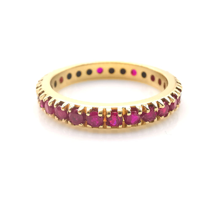 American gold and ruby wedding rings