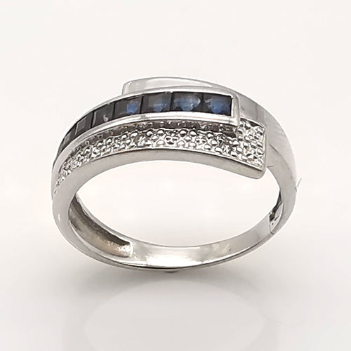 Bague 51 Bague Or jaune et Saphirs 58 Facettes