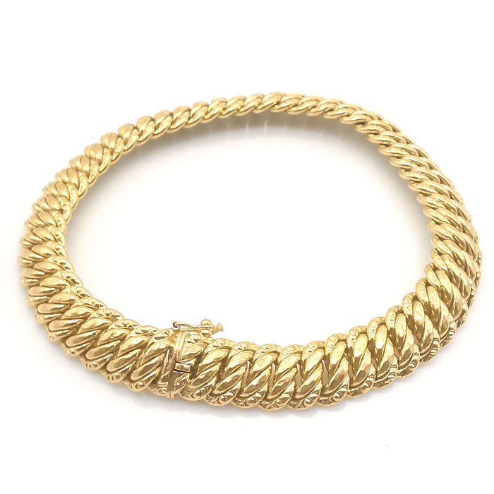 Bracciale maglia americana in oro