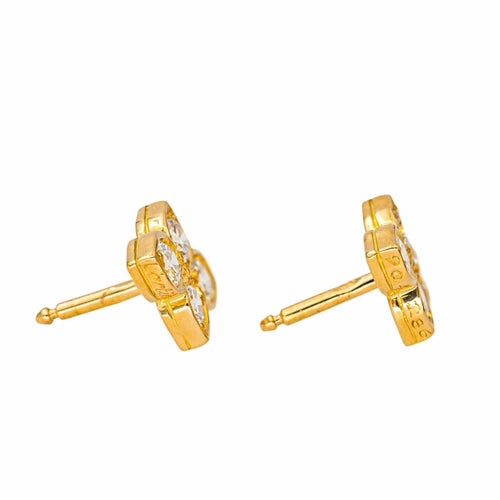 Boucles d'oreilles Cartier Boucles d'oreilles Puces Hindu Or jaune Diamant 58 Facettes 4648546RV