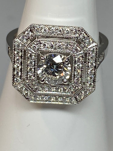 Bague 51 Bague de fiançailles, diamant 58 Facettes AB46