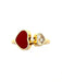 Bague 56 CHOPARD - bague Happy Hearts, or rose diamant et pierre rouge 58 Facettes