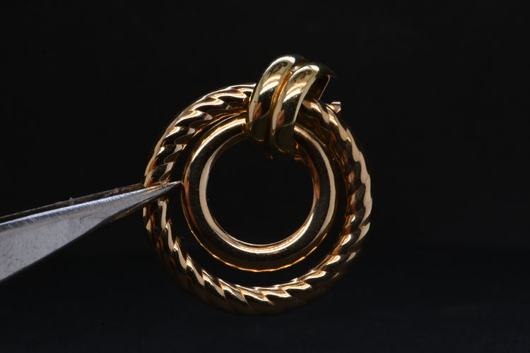 Boucles d'oreilles Boucles d'oreilles doubles créoles dorées 58 Facettes