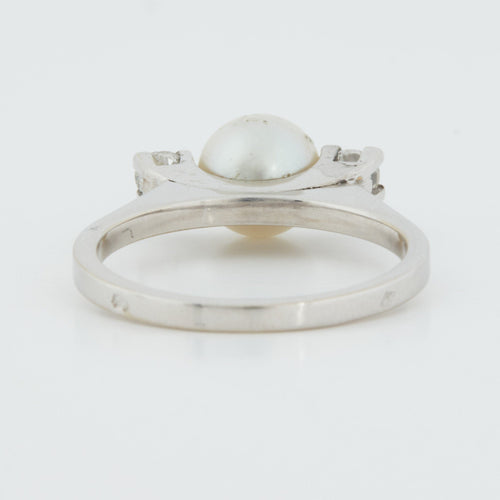 Bague 52 BAGUE EN OR BLANC 18 CARATS 58 Facettes REF 1051/17