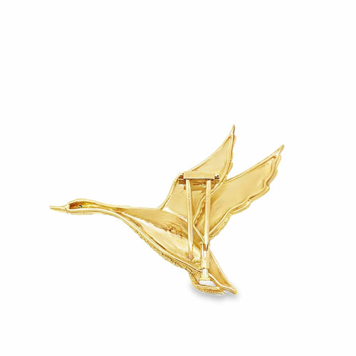 Broche Broche Hermès "Canard en vol" par Georges Lenfant 58 Facettes