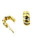 Boucles d'oreilles BVLGARI. Collection "Tubogas", boucles d'oreilles vintage or et acier 58 Facettes