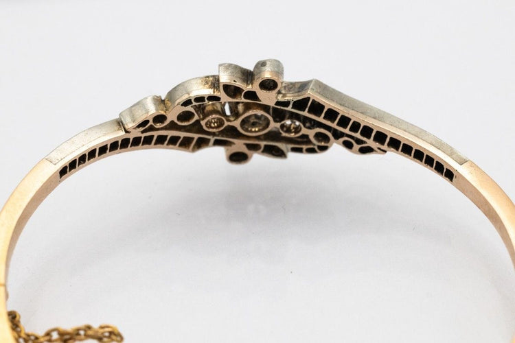 Bracelet Bracelet ancien en or jaune avec diamants de 1,60 carat, France, début du XXe siècle 58 Facettes 10274