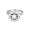 Bague 49 Bague marguerite en or blanc, platine et diamants 58 Facettes B250467