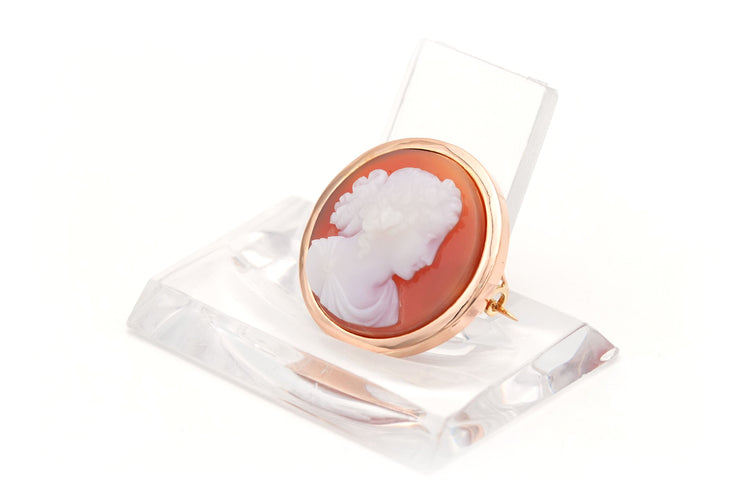 Broche Broche Napoléon III en or jaune sertie d'un camée en agate 58 Facettes B681