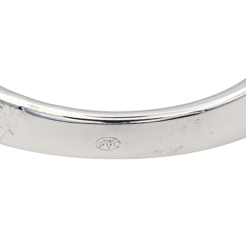 Bague 53 Bague Demi alliance Or blanc Diamant 58 Facettes 4098653RV