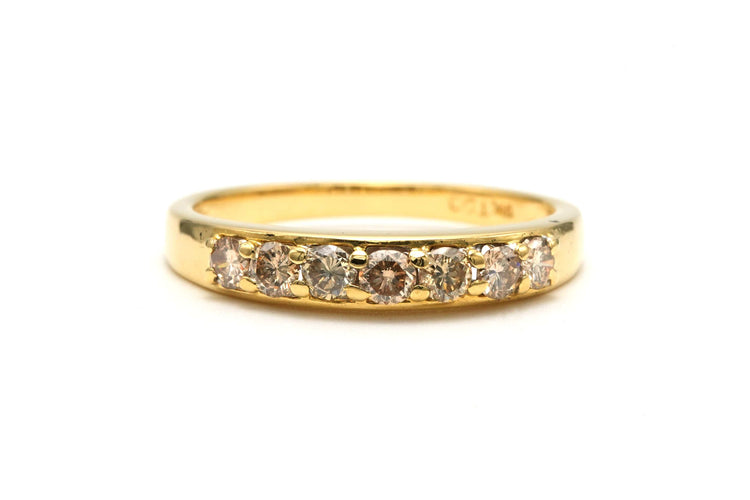 Bague 56 Bague contemporaine or jaune sertie de diamants (+-0.47ct) 58 Facettes 22544