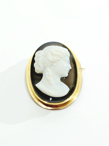 Broche Broche camée or rose et agate 58 Facettes