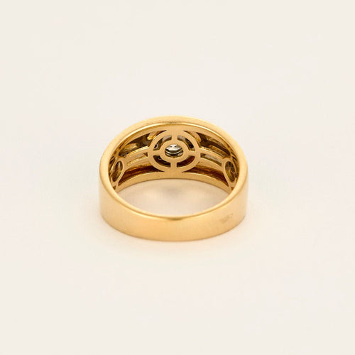 Bague 53 Bague bandeau en or jaune et diamants 58 Facettes HAV0939
