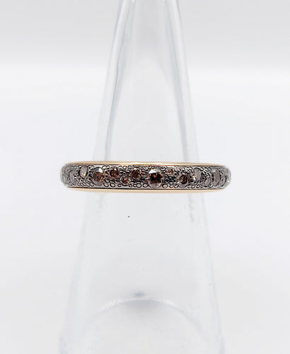 Bague 51 Pomellato - Alliance Iconica en or rose 18k et diamants bruns 58 Facettes A06511