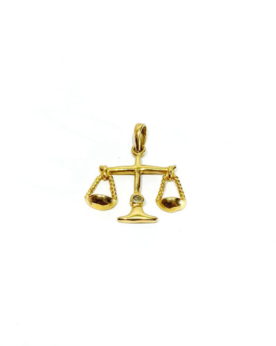 Pendentif Pendentif Justice Balance or jaune diamant 58 Facettes