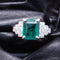 Bague 52 Bague Or blanc Emeraude Diamants 58 Facettes 4207