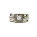 Bague 55 Bague or blanc et diamants 58 Facettes 240303R