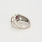 Bague 54 Bague Jonc Or Blanc Nacre et Rubis 58 Facettes