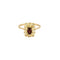 Bague 54 Bague marguerite en or jaune 18K grenat 58 Facettes PAL32243