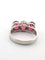 Bague 56 Bague en platine avec rubis et diamants 58 Facettes