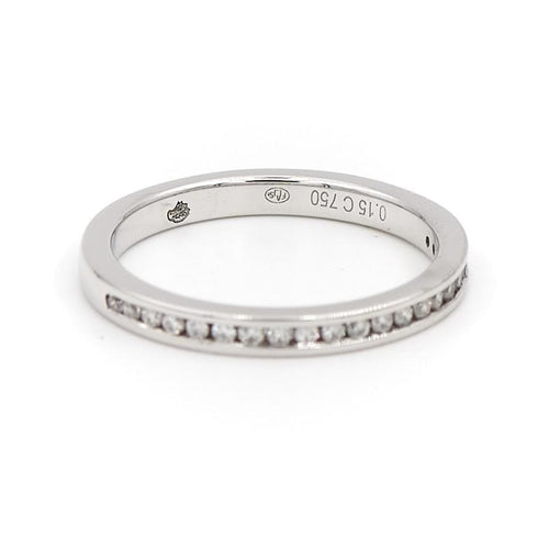 Bague 47 Bague Demi alliance Or blanc Diamant 58 Facettes 1816319CN