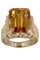 Bague 53 BAGUE ANCIENNE SAPHIR JAUNE 58 Facettes 083821