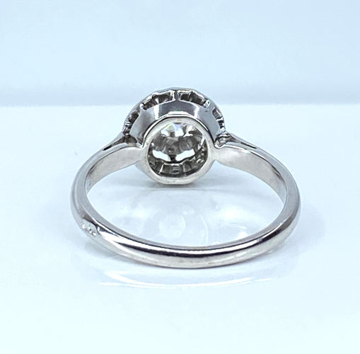 Bague 50 Bague solitaire en or et platine, diamant 58 Facettes AB560