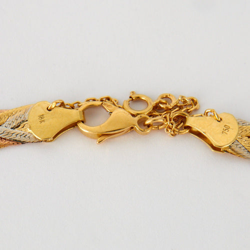 Collier Collier 3 ors maille tressée 58 Facettes