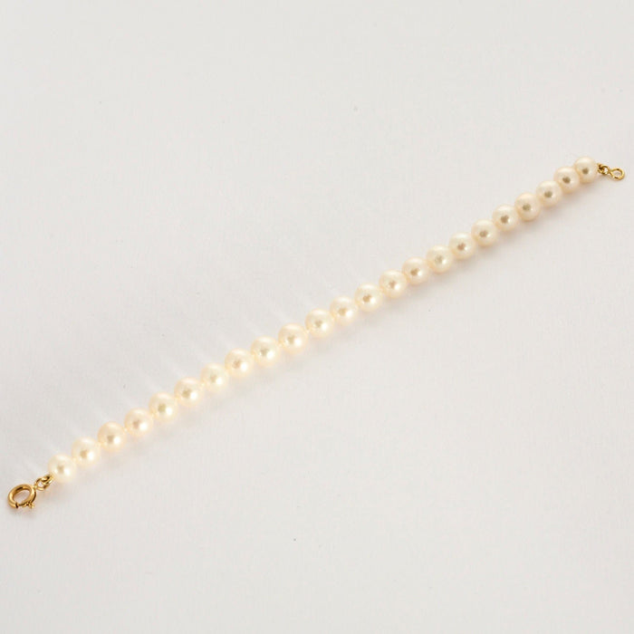 Yellow gold pearl bracelet